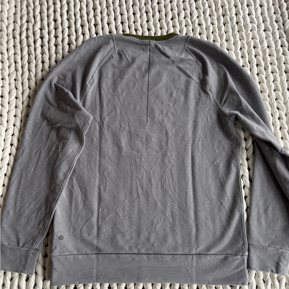 Lululemon City Sweat Crew Pullover - Vapor & Olive Green - Mens Large NWOT - Picture 4 of 7